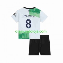 Camisola Liverpool Dominik Szoboszlai 8 Criança Equipamento Segundo 2023 Manga Curta